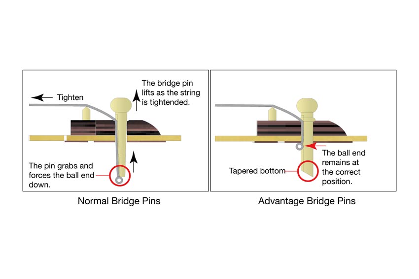 Ibanez Advantage&trade; bridge pins