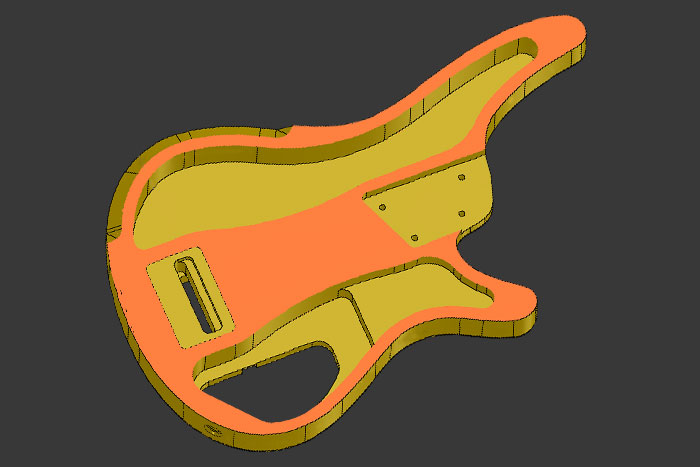 Semi-hollow body construction