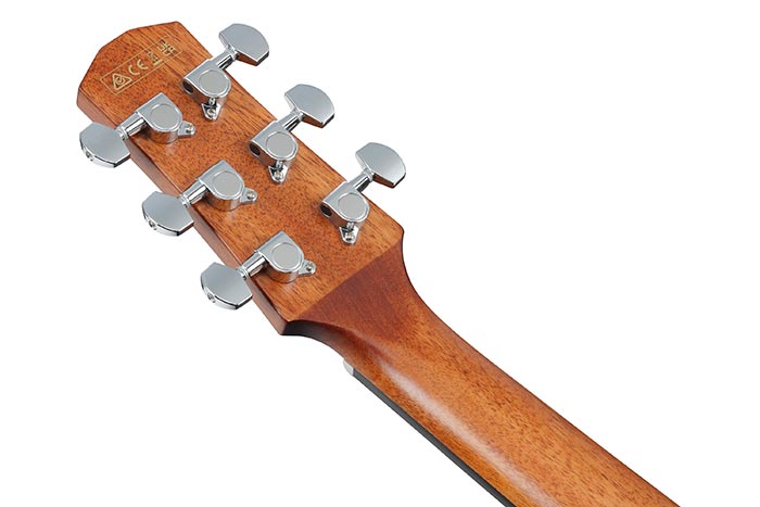 Back of the AAD50CE-LBS's headstock