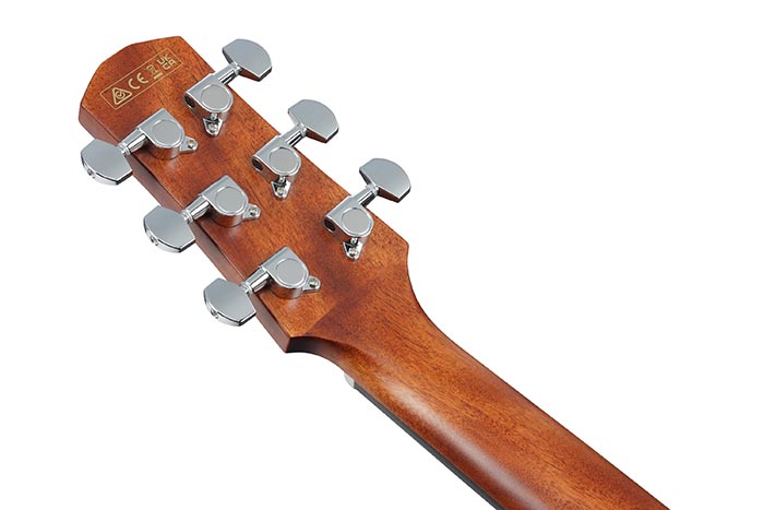 Back of the AAD50CE-TCB's headstock