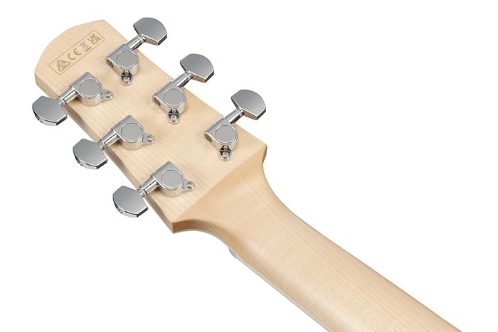 Back of the AAD77M1E-OAW's headstock