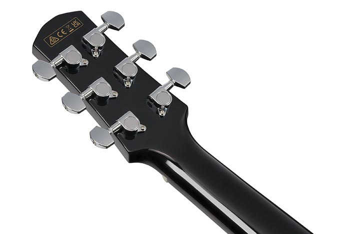 Back of the AAM100E-BK's headstock