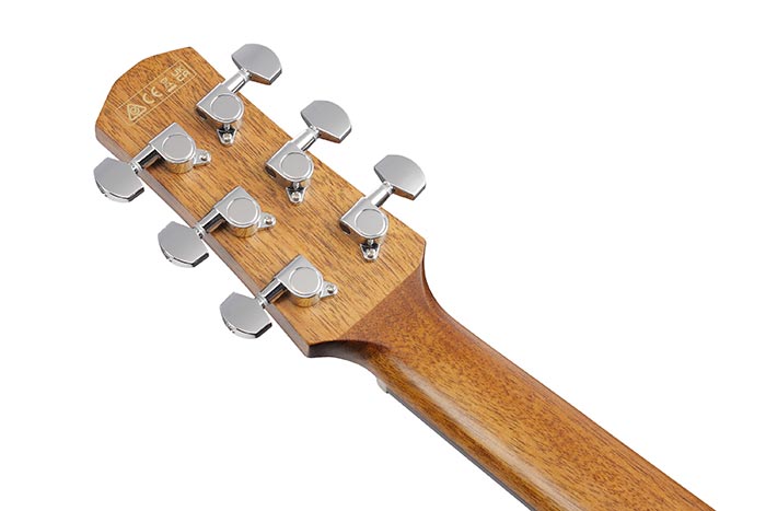 Back of the AAM70CE-TBN's headstock