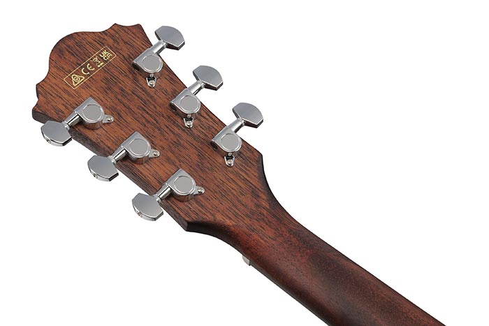 Back of the AE140-OPN's headstock