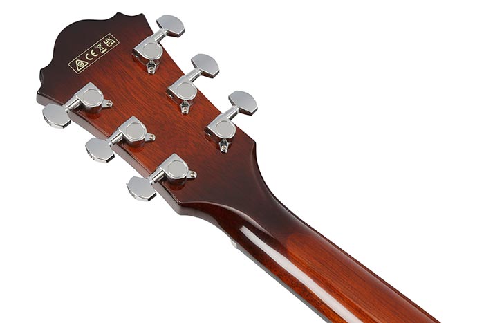 Back of the AE160-VMS's headstock