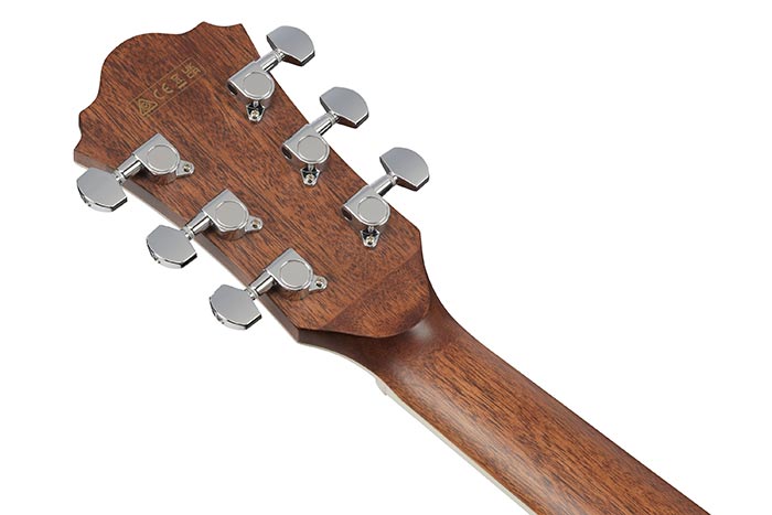 Back of the AE245-NT's headstock