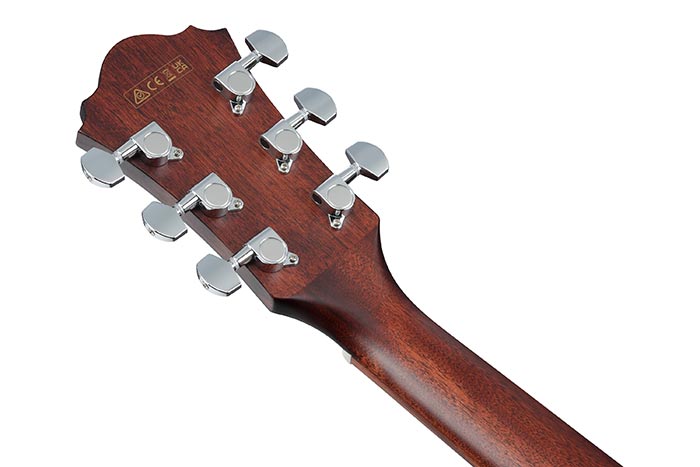 Back of the AE275-DBF's headstock