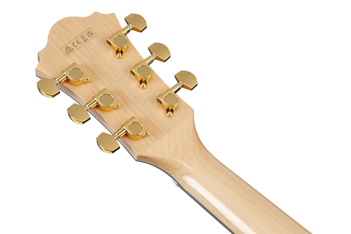 Back of the AE390-NTA's headstock