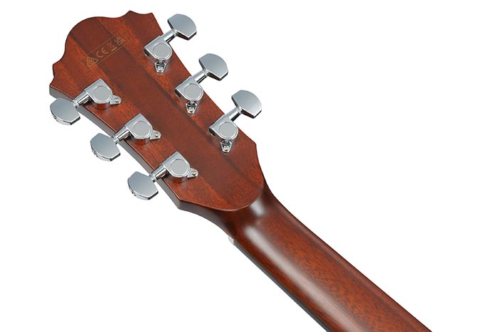 Back of the AE410-LGS's headstock