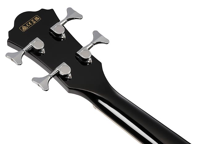 Back of the AEB8E-BK's headstock