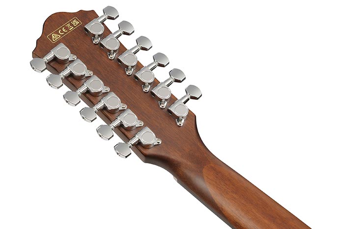 Back of the AEG5012-BKH's headstock