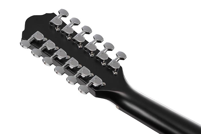 Back of the AEG5012-BK's headstock