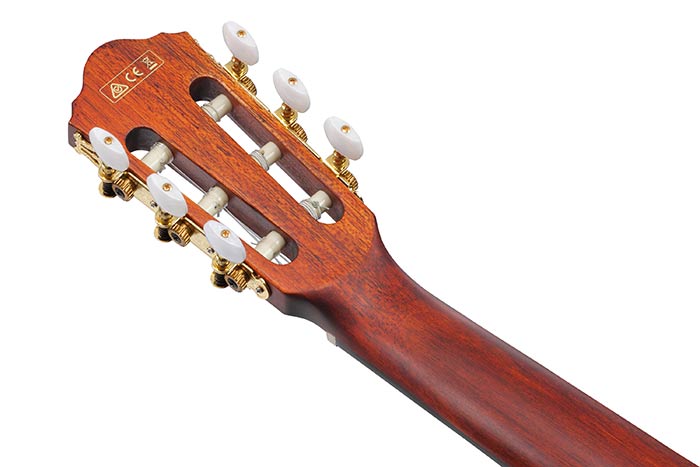 Back of the AEG50N-BKH's headstock