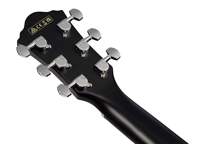 Back of the AEG50-BK's headstock