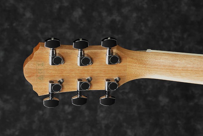 Back of the AEG7MH-OPN's headstock