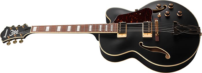 Ibanez Artcore Series AF75G Hollowbody Electric Guitar Flat Black 