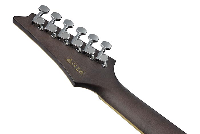 Back of the ALT30FM-BDB's headstock