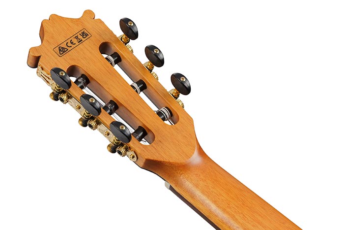 Back of the GA360TCE-TBK's headstock