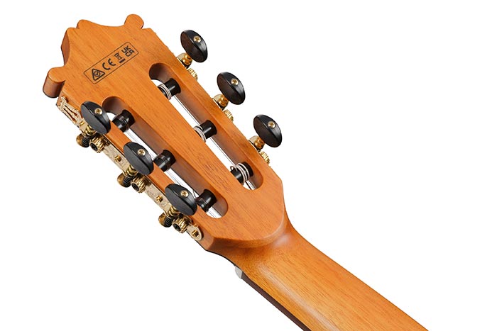 Back of the GA380CE-NT's headstock