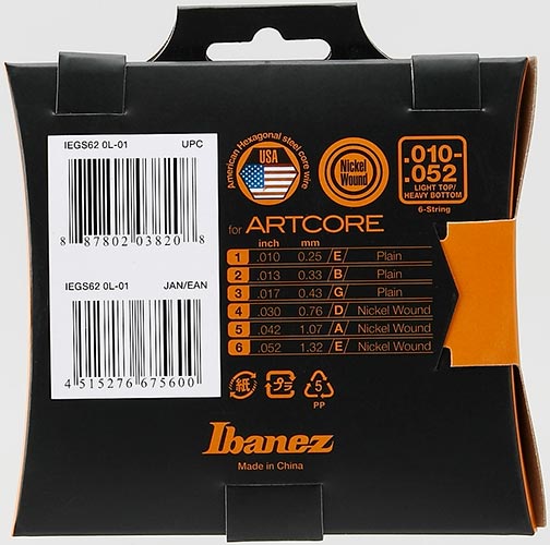 Back of the package of the IEGS62