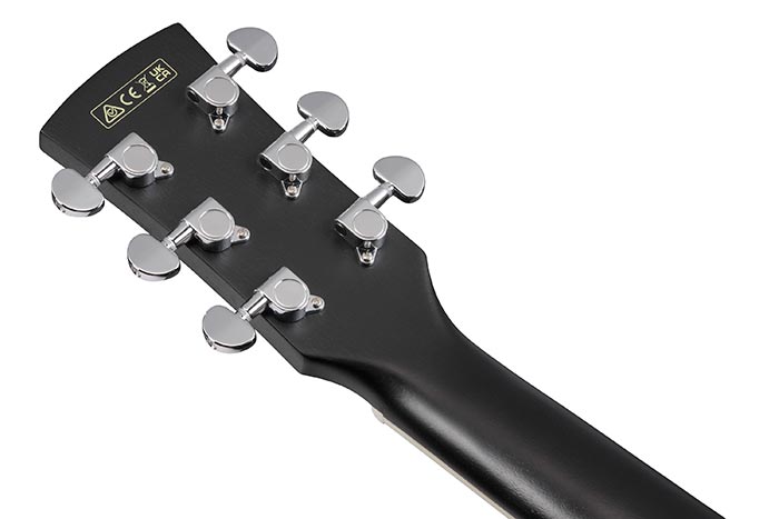 Back of the PF16MWCE-WK's headstock