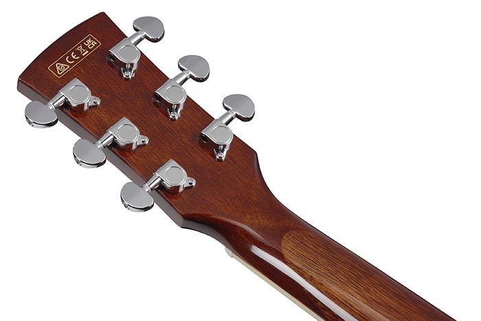Back of the PF16WCE-NT's headstock