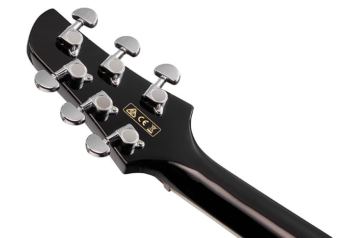 Back of the TCY10LE-BK's headstock