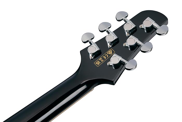 Back of the TCY10LE-BK's headstock
