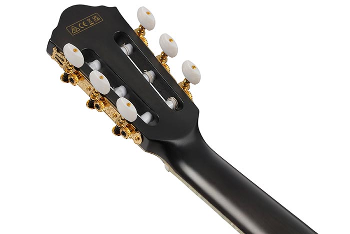 Back of the TOD20FMN-BFL's headstock