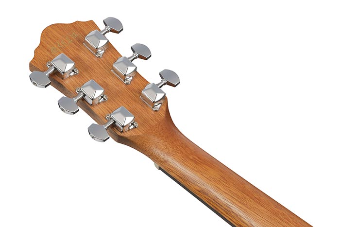 Back of the V40CE-OPN's headstock