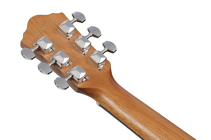 Back of the V44MINIE-OPN's headstock