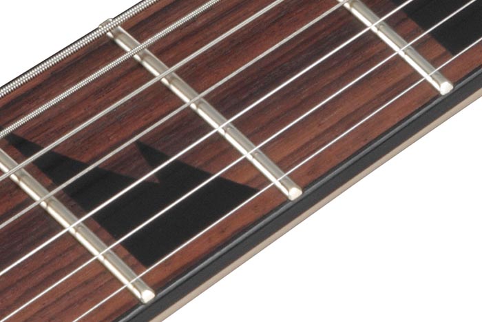Jumbo frets with Prestige fret edge treatment