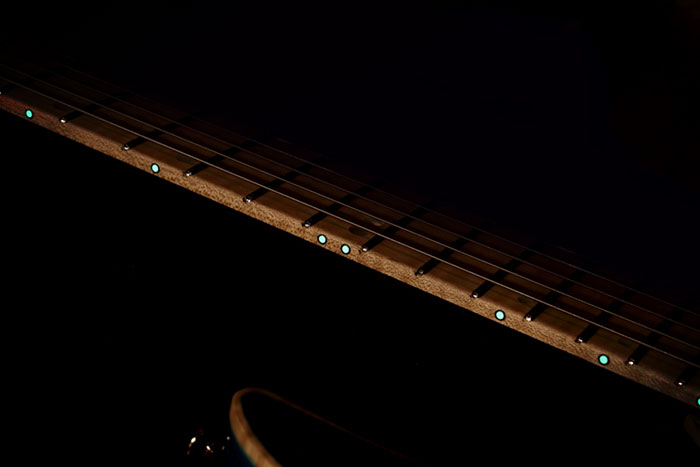 Luminescent side dot inlays