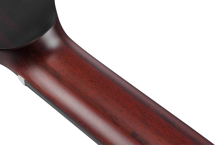 Low Oval Grip Thermo Aged™ African Mahogany / Pau Ferro 5pc neck with Rounded Fretboard Edge