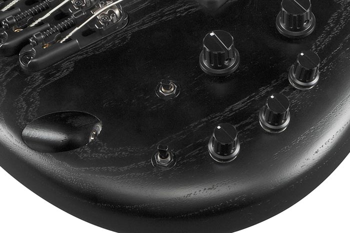 Ibanez Custom Electronics 3-band EQ w/EQ bypass switch(passive tone control on treble pot) & 3-way Mid frequency switch