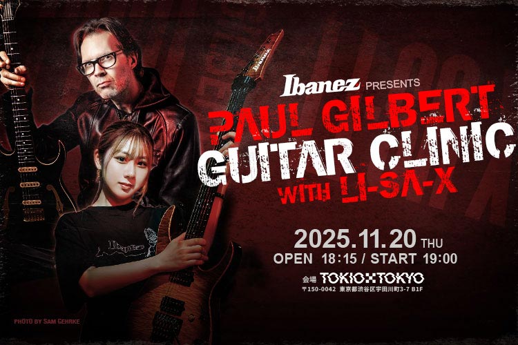 Ibanez presents Paul Gilbert Guitar Clinic with Li-sa-X
