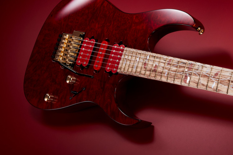 ￥1円スタート 売り切りアイバニーズ j-custom RG1308NT純正ハードケース、ネック、付属品(おまけ付き) Ibanez Ikebe 50th Anniversary  IKRG85701 (Quilted Maple