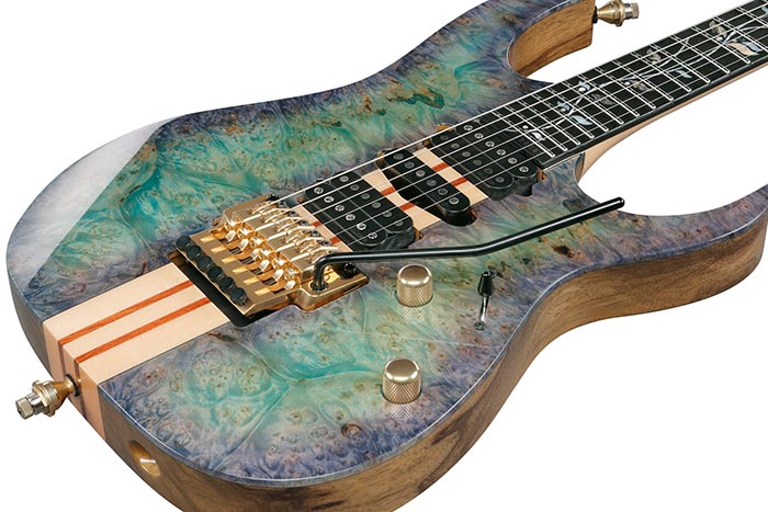 Burl Maple top / Black Limba body