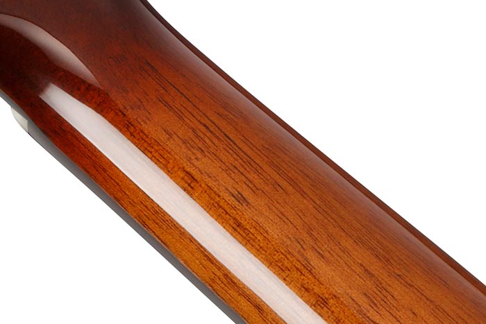 Comfort Grip Nyatoh neck with Rounded Fretboard Edge