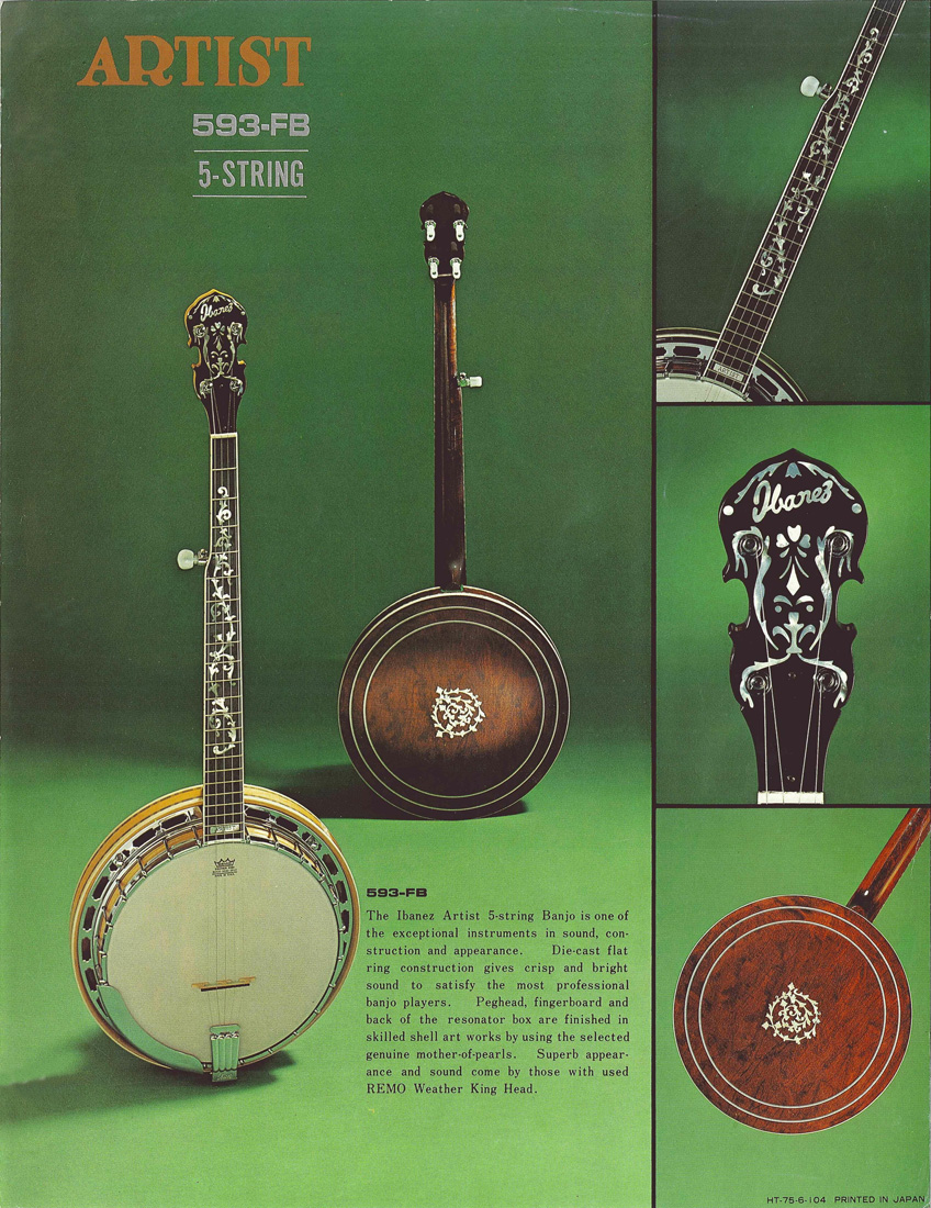 1975 Ibanez Artist Banjo leaflet | Ibanez Catalogs ... electric guitars wiring diagrams 