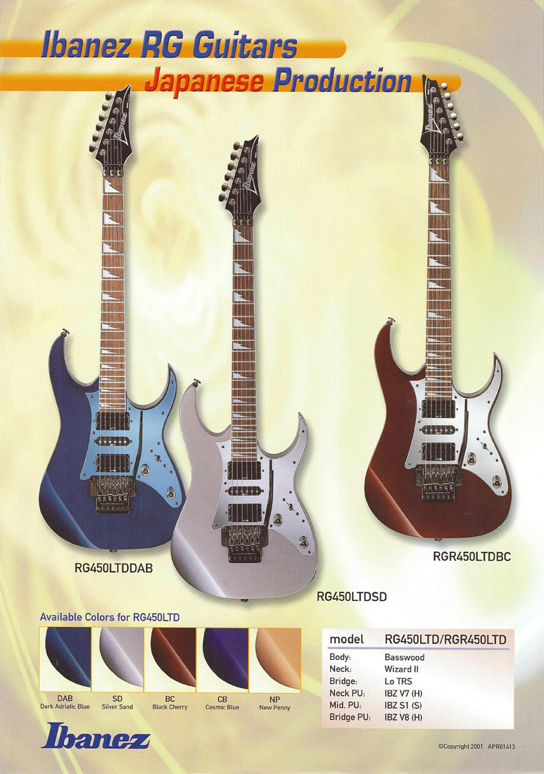 2001 RG Japanese Production | Ibanez Catalogs | SUPPORT ... japanese wiring diagrams 