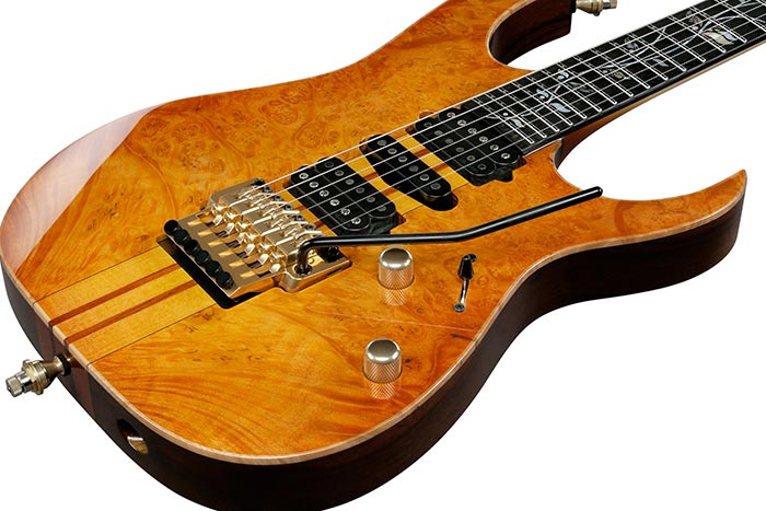 Burl Maple top / Black Limba body