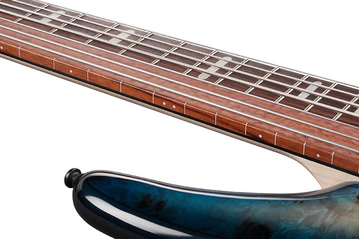 Indian Rosewood (Fretted part)/ Bubinga (Fretless part) fretboard