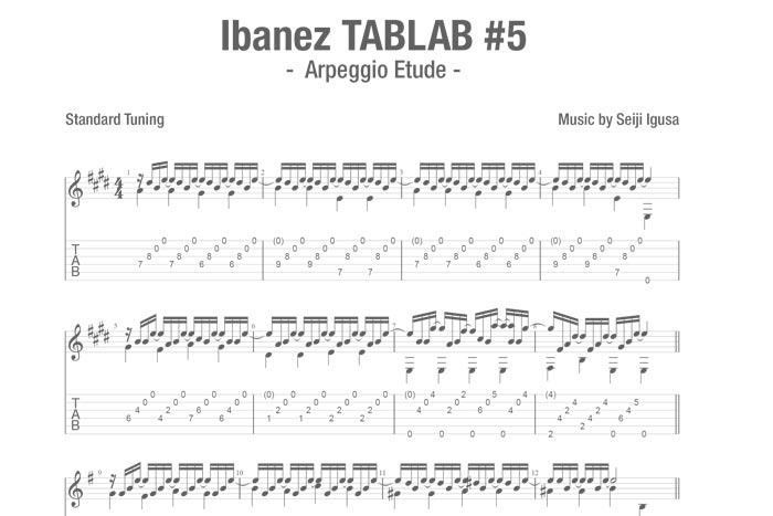 Ibanez TABLAB #5 Arpeggio Etude