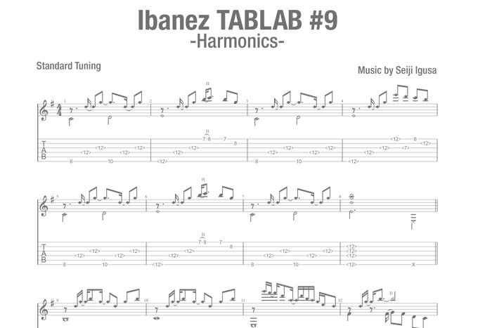 Ibanez TABLAB #9 -Harmonics-
